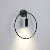 Modern Black Geometric Adjustable Wall Sconce for Bedside and Reading Nooks