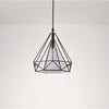 Modern Black Geometric Island Chandelier 3 Light Lantern Pendant Fixture for Kitchen Dining Room