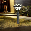 Modern Black Geometric LED Garden Pathway Light Waterproof Outdoor Aluminum Bollard Lamp