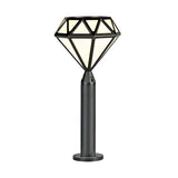 Modern Black Geometric LED Garden Pathway Light Waterproof Outdoor Aluminum Bollard Lamp