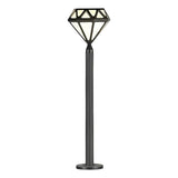 Modern Black Geometric LED Garden Pathway Light Waterproof Outdoor Aluminum Bollard Lamp