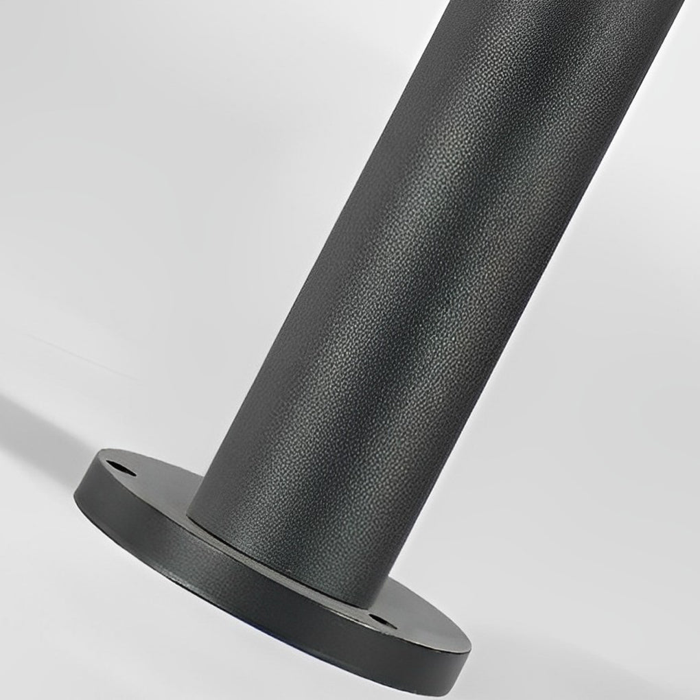 Modern Black Geometric LED Garden Pathway Light Waterproof Outdoor Aluminum Bollard Lamp