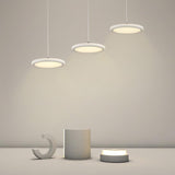 Modern Black Geometric LED Pendant Light 3 Piece Set for Dining Room and Kitchen Island