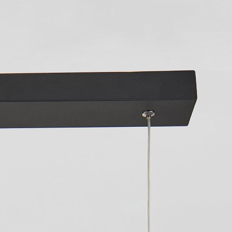 Modern Black Geometric LED Pendant Light 3 Piece Set for Dining Room and Kitchen Island