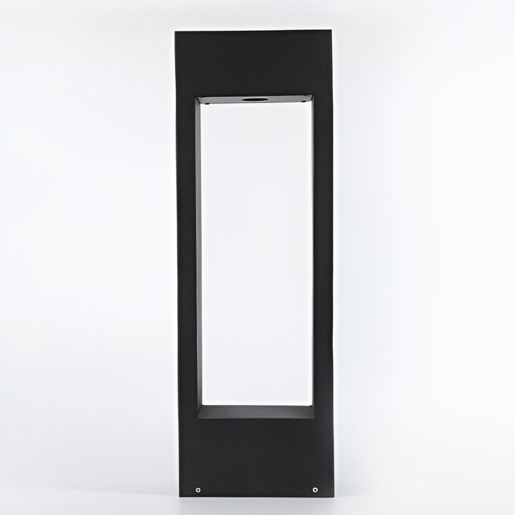 Modern Black Hollow Square LED Outdoor Path Light Waterproof Landscape Garden Lawn Post Lamp