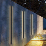 Modern Black IP65 Waterproof LED Long Strip Outdoor Wall Sconce for Porch and Exterior Lighting