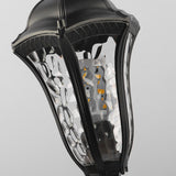 Modern Black Iron Landscape Post Light Waterproof Outdoor Garden Pathway Pedestal Lamp