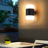Modern Black LED Exterior Wall Sconce Waterproof Up and Down Outdoor Light Fixture