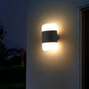 Modern Black LED Exterior Wall Sconce Waterproof Up and Down Outdoor Light Fixture