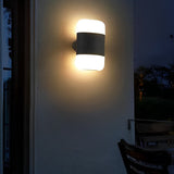 Modern Black LED Exterior Wall Sconce Waterproof Up and Down Outdoor Light Fixture