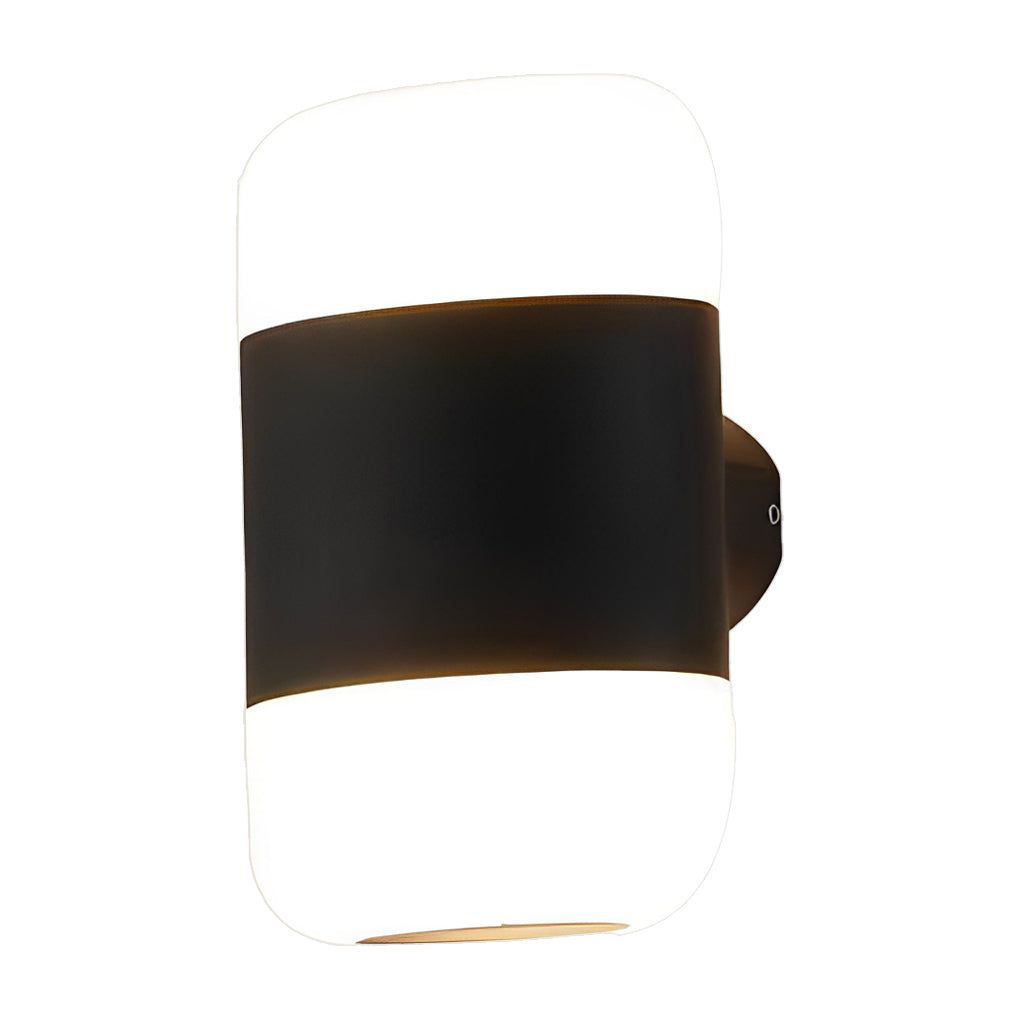 Modern Black LED Exterior Wall Sconce Waterproof Up and Down Outdoor Light Fixture