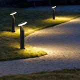 Modern Black LED Mushroom Pathway Light Waterproof Outdoor Aluminum Landscape Lawn Lamp