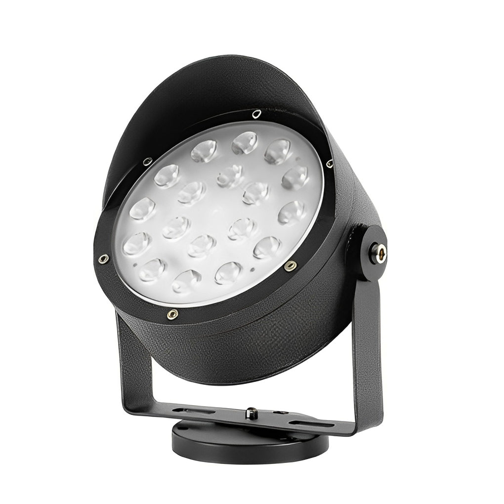 Modern Black LED Outdoor Landscape Spotlight 24W Adjustable IP65 Waterproof Yard Light