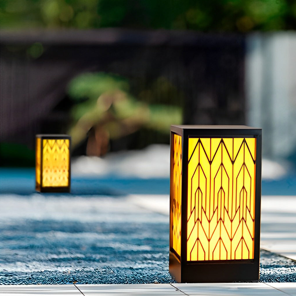Modern Black LED Outdoor Lawn Lamp Waterproof IP65 Pathway Landscape Lighting for Garden