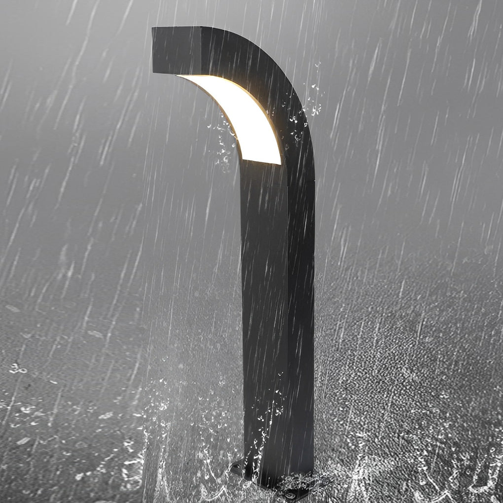 Modern Black LED Outdoor Path Light IP65 Waterproof Aluminum Landscape Lighting 24 Inch