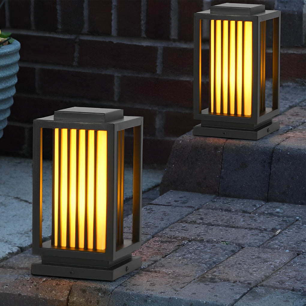 Modern Black LED Outdoor Path Light IP65 Waterproof Minimalist Garden Lawn Lamp for Villa Walkways