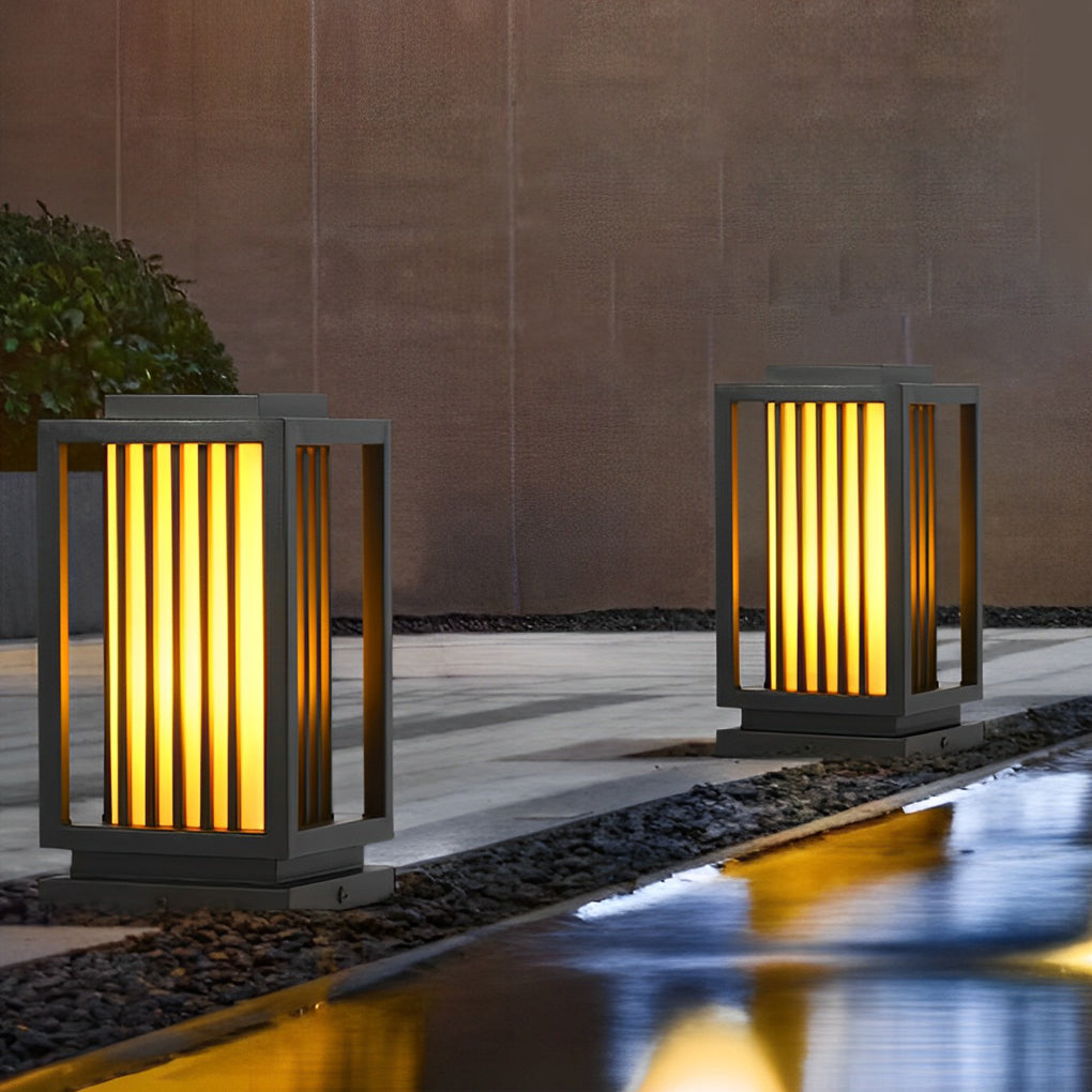 Modern Black LED Outdoor Path Light IP65 Waterproof Minimalist Garden Lawn Lamp for Villa Walkways