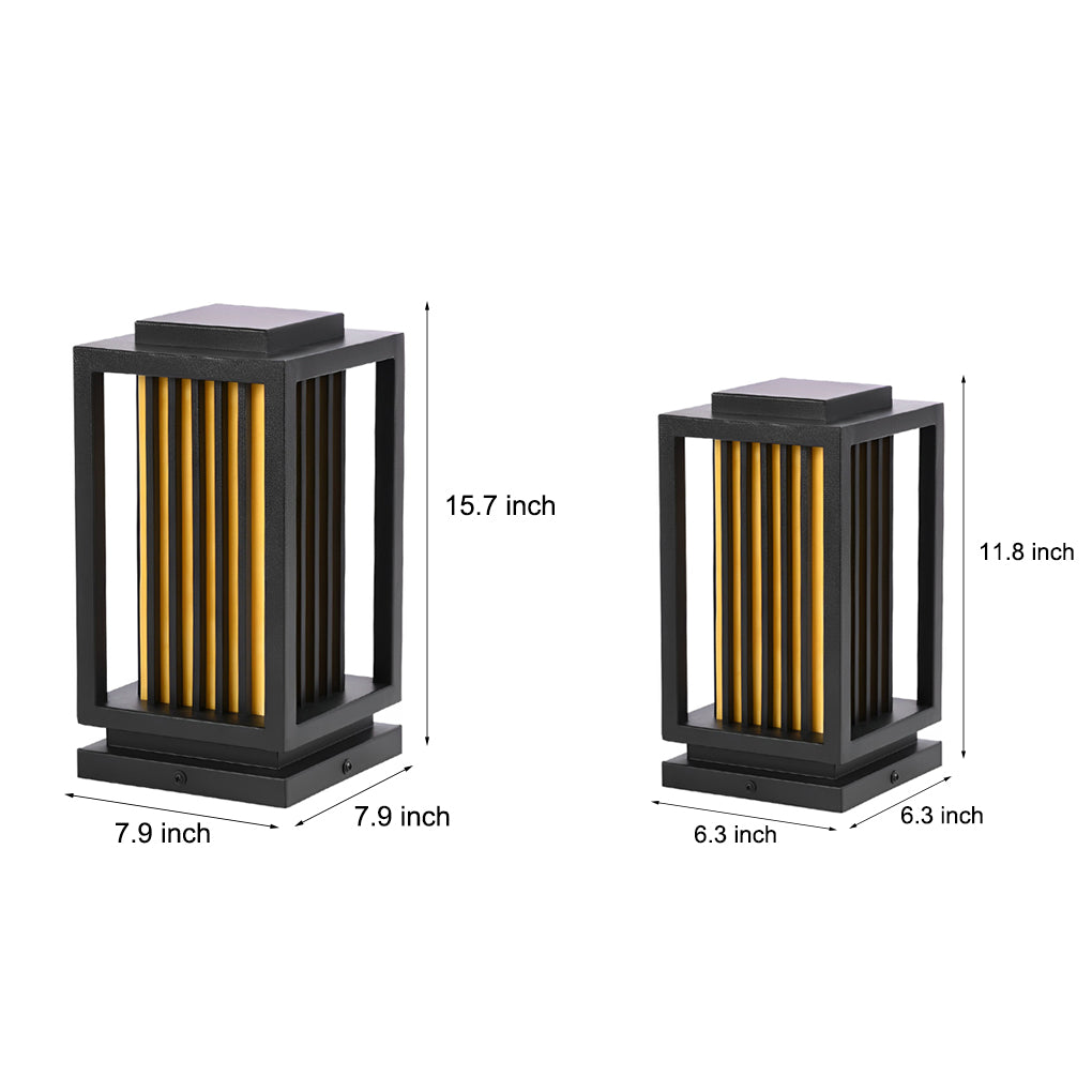 Modern Black LED Outdoor Path Light IP65 Waterproof Minimalist Garden Lawn Lamp for Villa Walkways