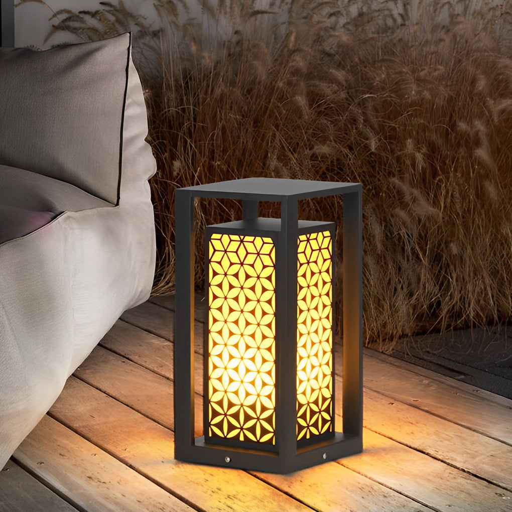 Modern Black LED Outdoor Path Light Waterproof Landscape Garden Lawn Lamp Warm White Lighting