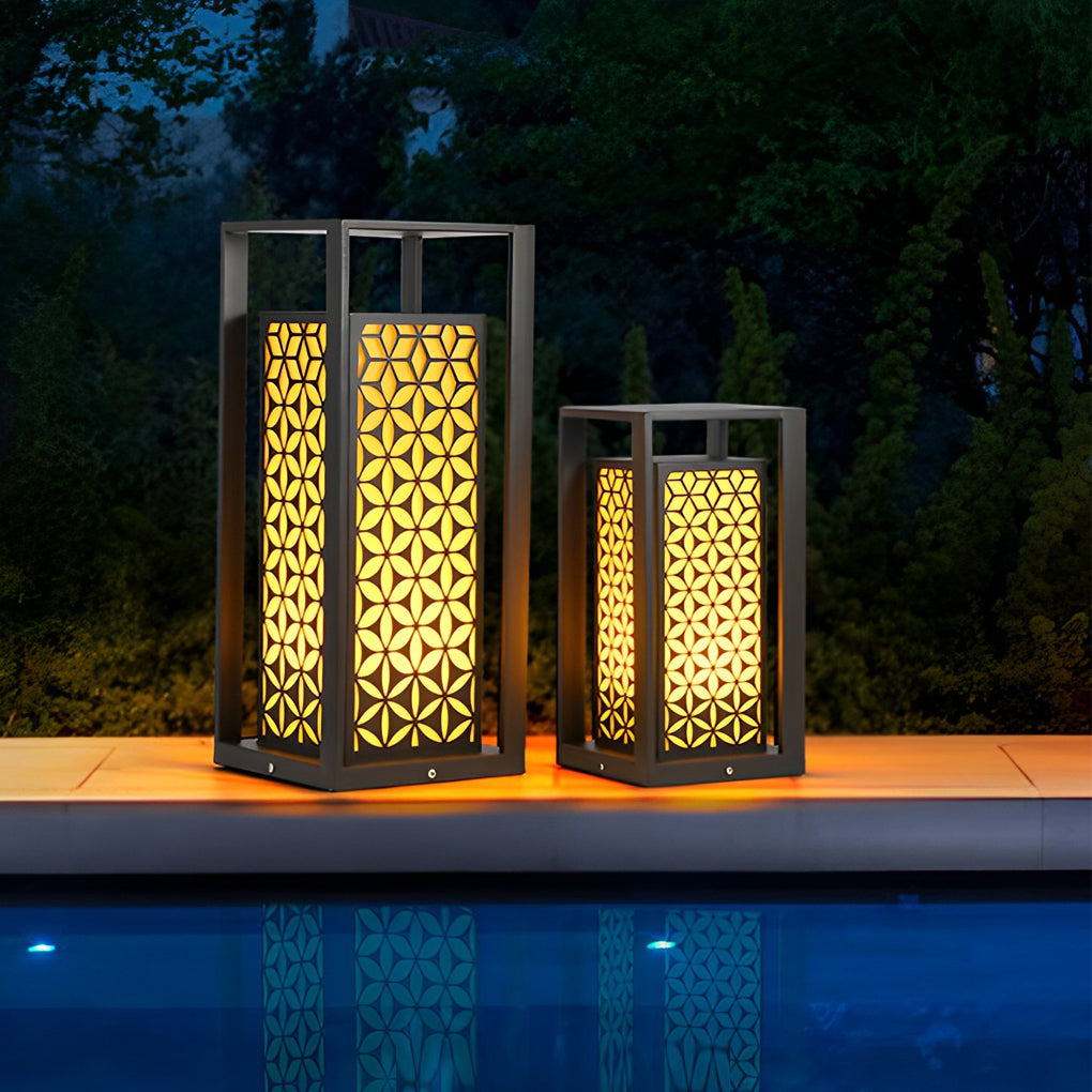 Modern Black LED Outdoor Path Light Waterproof Landscape Garden Lawn Lamp Warm White Lighting