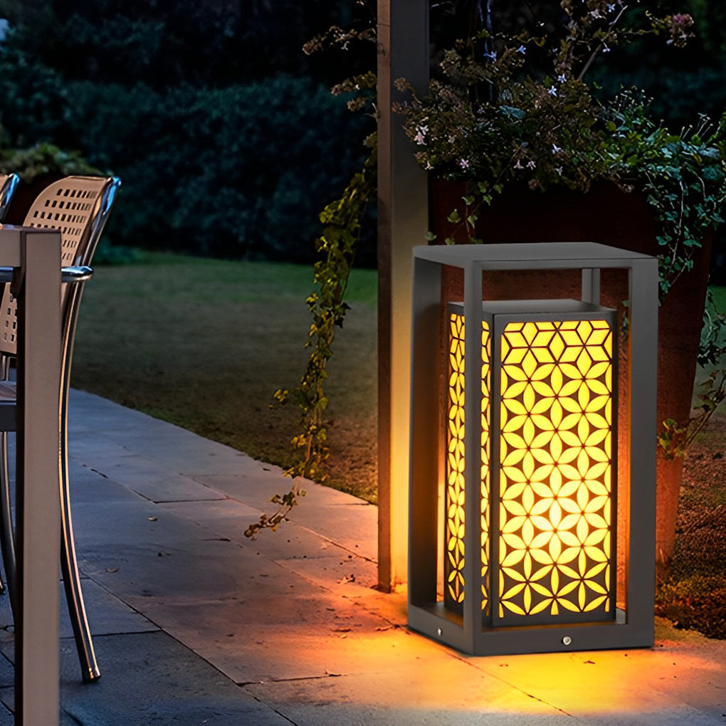 Modern Black LED Outdoor Path Light Waterproof Landscape Garden Lawn Lamp Warm White Lighting