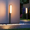 Modern Black LED Outdoor Pathway Light Waterproof Stainless Steel Garden Lawn Bollard Lamp