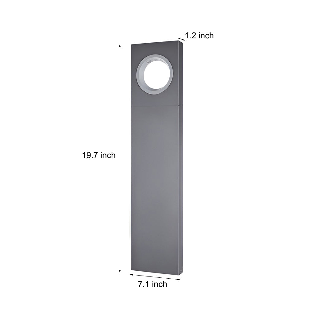 Modern Black LED Outdoor Pathway Lighting 7W Waterproof Landscape Post Lights for Garden and Villa