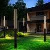 Modern Black LED Outdoor Pole Light Waterproof Minimalist Garden Yard Lamp Post for Villa