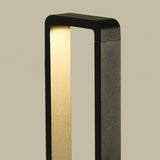 Modern Black LED Outdoor Post Light Waterproof Rectangular Bollard Lamp for Garden Pathway
