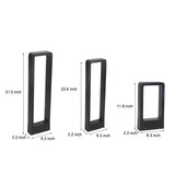 Modern Black LED Outdoor Post Light Waterproof Rectangular Bollard Lamp for Garden Pathway