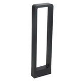 Modern Black LED Outdoor Post Light Waterproof Rectangular Bollard Lamp for Garden Pathway
