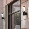 Modern Black LED Outdoor Wall Light Waterproof Aluminum Exterior Sconce for Garden Balcony