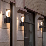 Modern Black LED Outdoor Wall Light Waterproof Aluminum Exterior Sconce for Garden Balcony