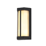 Modern Black LED Outdoor Wall Light Waterproof IP65 Exterior Sconce with Double Acrylic Shade