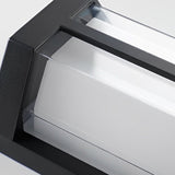 Modern Black LED Outdoor Wall Light Waterproof IP65 Exterior Sconce with Double Acrylic Shade