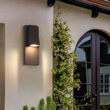 Modern Black LED Outdoor Wall Light Waterproof Rectangle Sconce for Porch and Patio