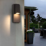 Modern Black LED Outdoor Wall Light Waterproof Rectangle Sconce for Porch and Patio