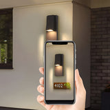 Modern Black LED Outdoor Wall Light Waterproof Rectangle Sconce for Porch and Patio