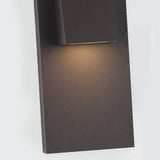 Modern Black LED Outdoor Wall Light Waterproof Rectangle Sconce for Porch and Patio
