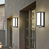 Modern Black LED Outdoor Wall Sconce Waterproof Exterior Minimalist Lighting for Porch and Garden