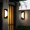 Modern Black LED Outdoor Wall Sconce Waterproof Exterior Porch Light for Balcony and Courtyard