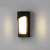 Modern Black LED Outdoor Wall Sconce Waterproof Exterior Porch Light for Balcony and Courtyard
