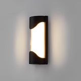 Modern Black LED Outdoor Wall Sconce Waterproof Exterior Porch Light for Balcony and Courtyard