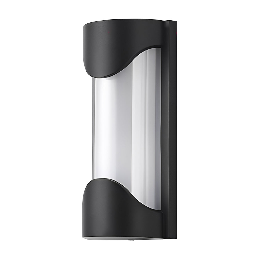 Modern Black LED Outdoor Wall Sconce Waterproof Exterior Porch Light for Balcony and Courtyard