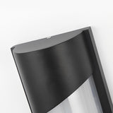 Modern Black LED Outdoor Wall Sconce Waterproof Exterior Porch Light for Balcony and Courtyard