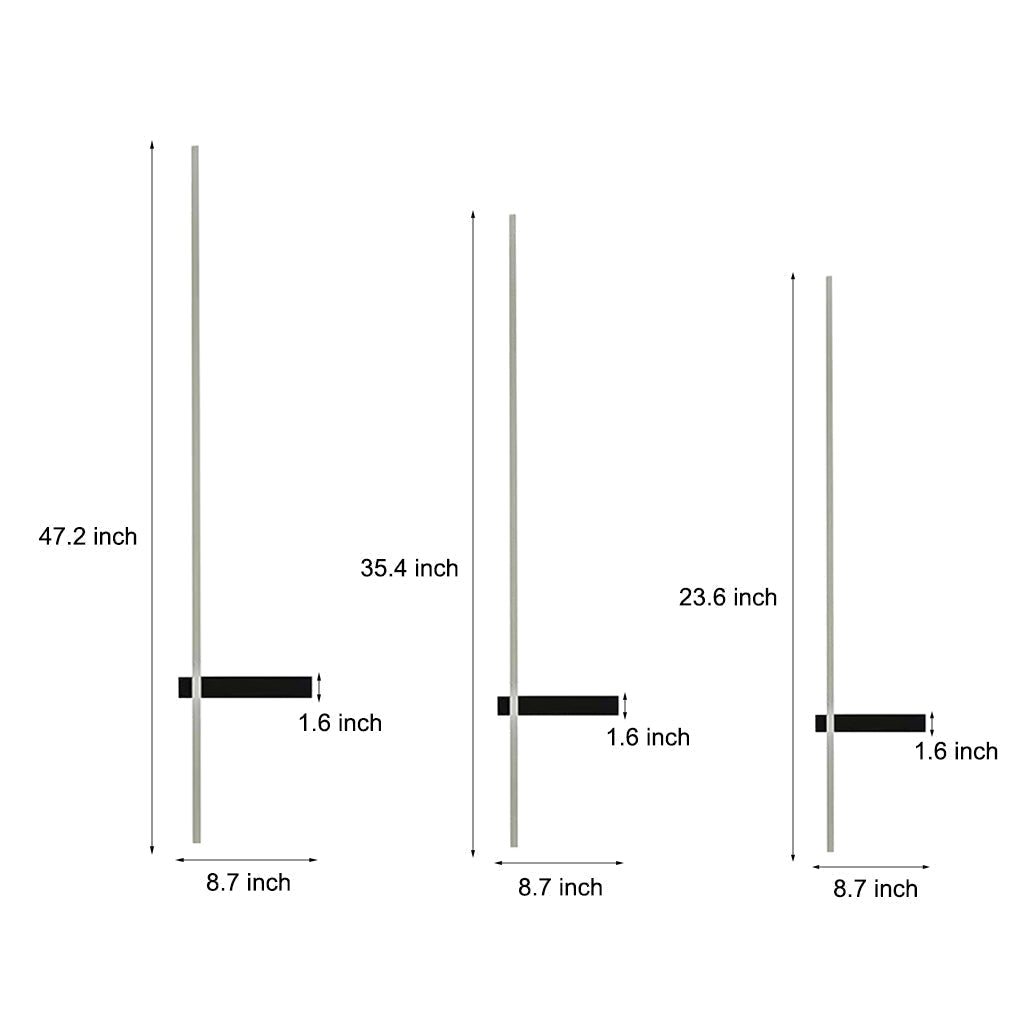 Modern Black LED Outdoor Wall Sconce Waterproof Linear Porch Light for Garden and Patio