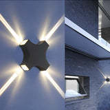 Modern Black LED Outdoor Wall Sconce Waterproof Starlight Decorative Garden Light for Yard and Patio