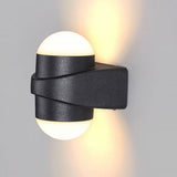 Modern Black LED Outdoor Wall Sconce Waterproof Up and Down Light Fixture for Villa and Patio