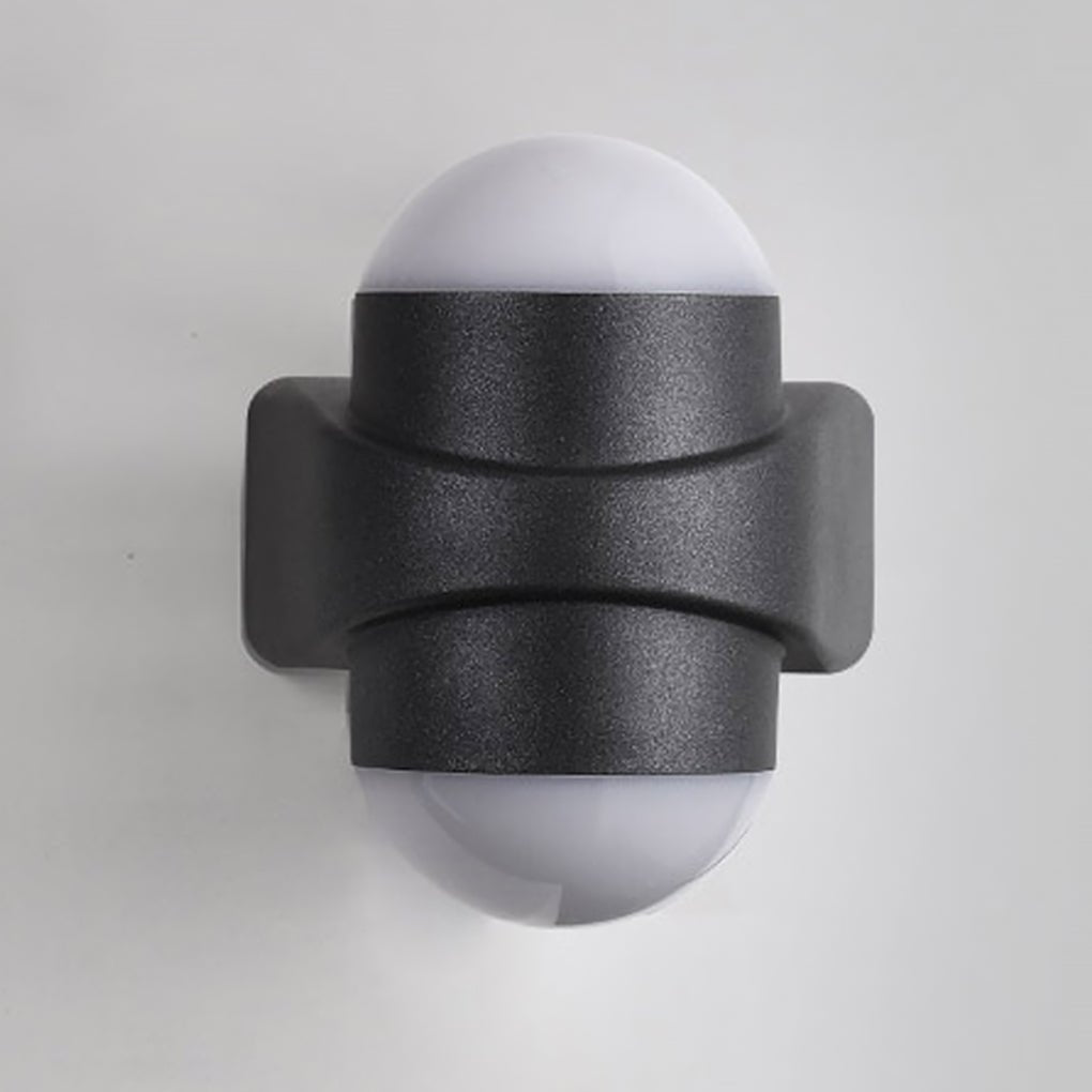 Modern Black LED Outdoor Wall Sconce Waterproof Up and Down Light Fixture for Villa and Patio