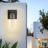 Modern Black LED Outdoor Wall Sconce with Bubble Crystal Shade 10W Waterproof Exterior Light